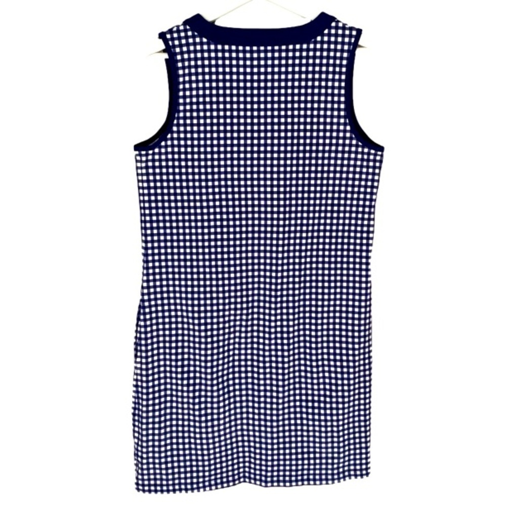 LANDS’ END Dress Draper James Sleeveless Cotton Navy White Gingham Women Size S - Picture 3 of 12